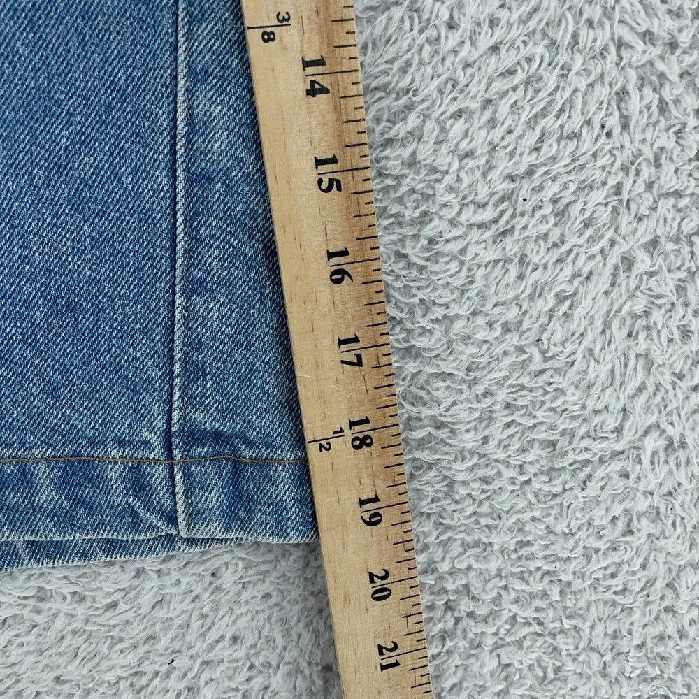 Vintage 90s Gap Denim Skirt Womens 3/4 FITS 26 Blue Jean 5 Pocket Back Slit USA‎